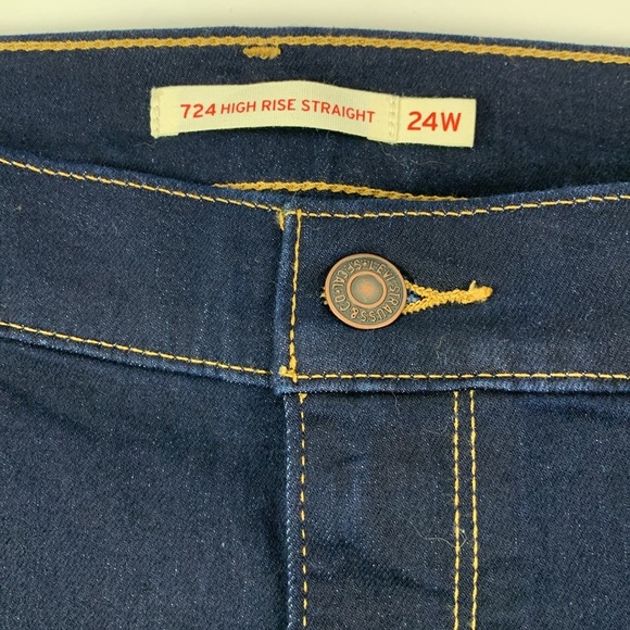 Levi’s 724 high-rise straight blue jeans - Picture 3 of 12
